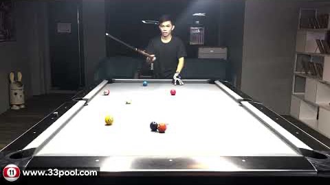 Calling a shot, filmed at a table